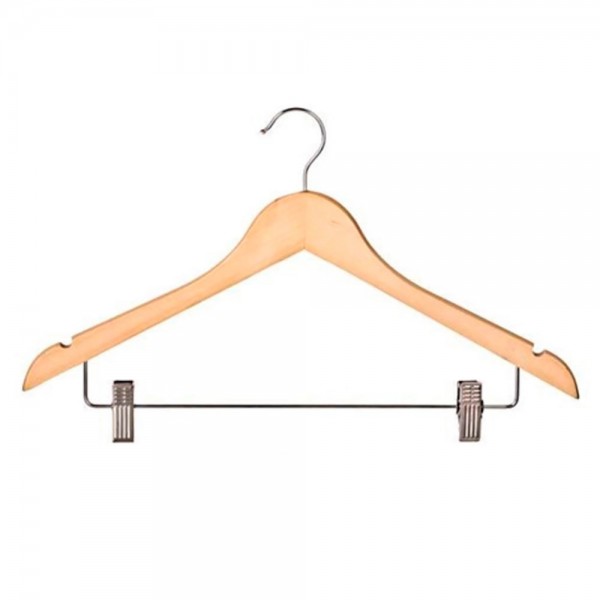 Cabide de Madeira Com Presilhas