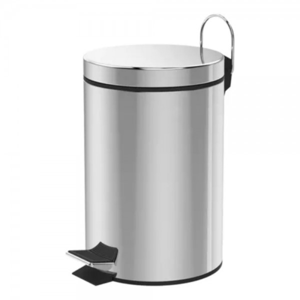 Lixeira Inox Redonda Multiuso - 5 Litros