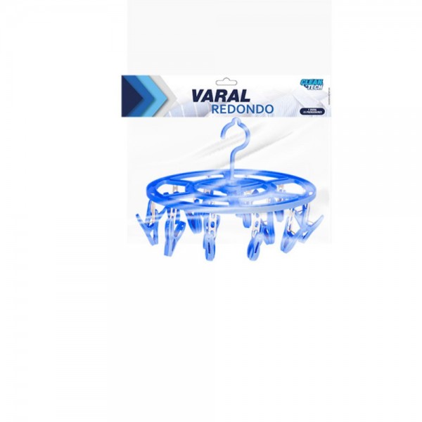 Varal Redondo Com 16 prendedores Sortido