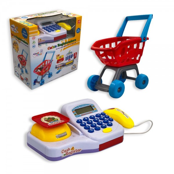 Caixa Registradora com Carrinho de Compras
