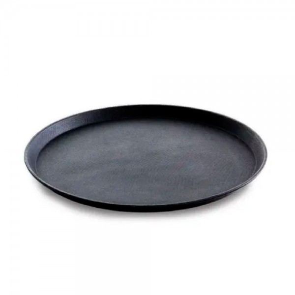 Bandeja Redonda Antiderrapante Garçom 40cm Bar Restaurante