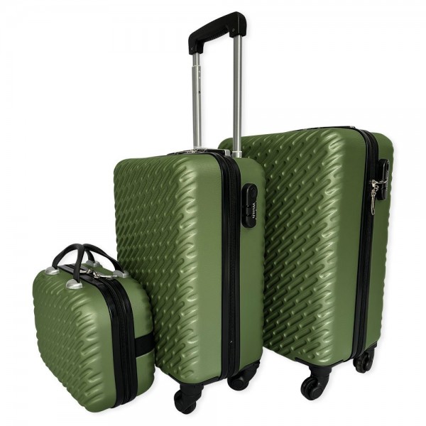 Kit De 3 Malas De Viagem Verde Água