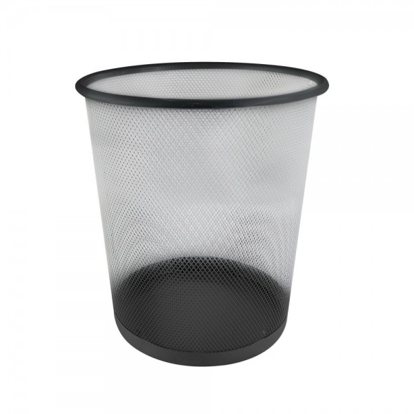 Lixeira Telada De Metal 12,5 Litros Preta