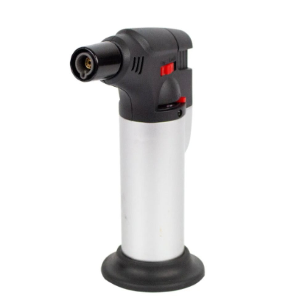 Mini Maçarico Portátil Gás Acendimento Automático Regulagem de Chamas